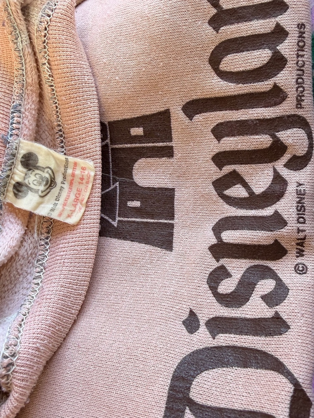 Vintage 80s Disney Productions Beige Crewneck Sweatshirt - Picture 2 of 8